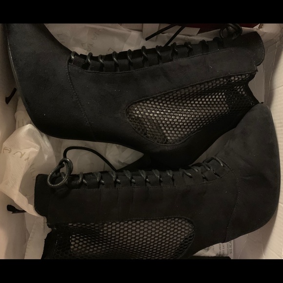 New Suede Lace-Up Booties - Picture 3 of 3